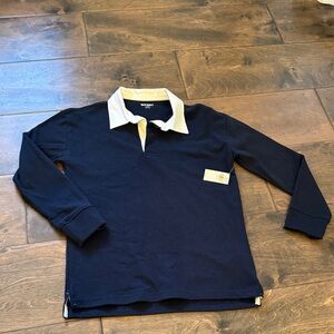 Old Navy Dark Blue Polo with White Collar